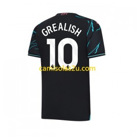 Camisolas de futebol Manchester City Jack Grealish 10 Equipamento 3ª 2023/24 Manga Curta